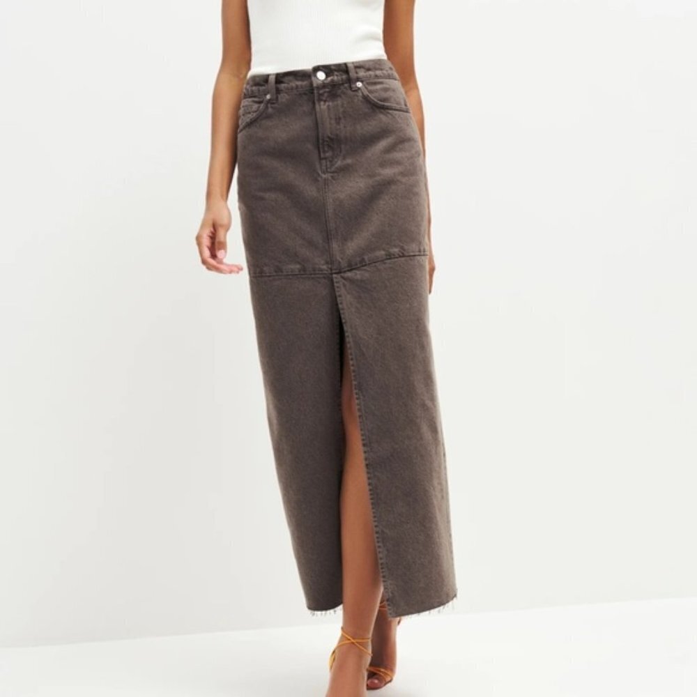 NWT Reformation Tazz Maxi Denim Skirt - Sz 28